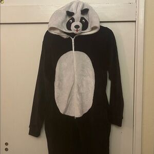 #Followme Black and White Panda Onesie adult size medium